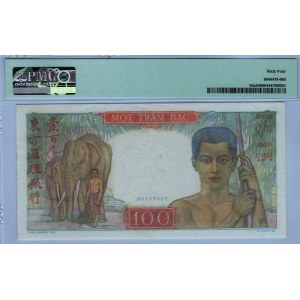 French Indochina 100 Piastres 1947 PMG 64