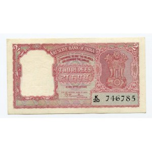 India 2 Rupees 1957 (ND)