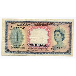 Malaya 1 Dollars 1953