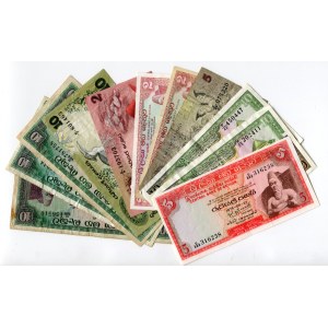 Sri Lanka Lot of 21 Banknotes 1973 - 2006