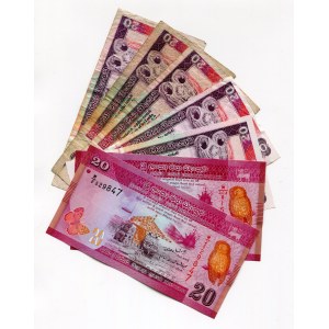 Sri Lanka Lot of 13 Banknotes 1982 - 2015