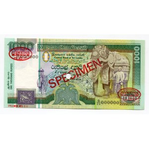 Sri Lanka 1000 Rupees 1992 Specimen