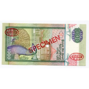 Sri Lanka 1000 Rupees 1992 Specimen