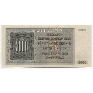 Bohemia & Moravia 5000 Korun 1944 Specimen