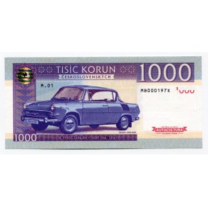 Czech Republic 1000 Korun 2016 Specimen Škoda 1000 MBX