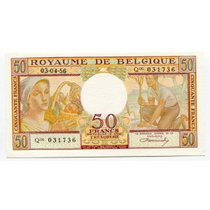 Belgium 50 Francs 1956