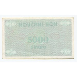 Bosnia & Herzegovina 5000 Dinara 1992 (ND)