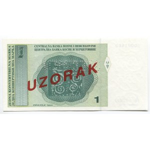 Bosnia & Herzegovina 1 Convertible Marka 1998 (ND) Specimen
