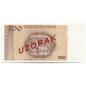 Bosnia & Herzegovina 100 Convertible Maraka 1998 (ND) Specimen