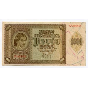 Croatia 1000 Kuna 1941