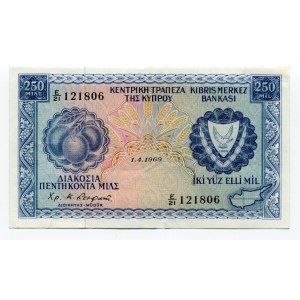 Cyprus 250 Mils 1969