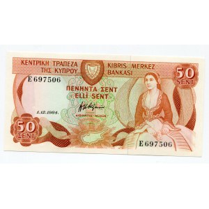 Cyprus 50 Cents 1984