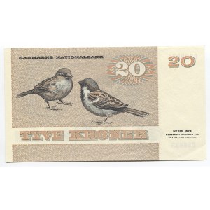 Denmark 20 Kroner 1988