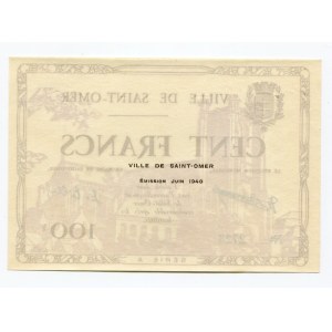 France Saint-Omer 100 Francs 1940
