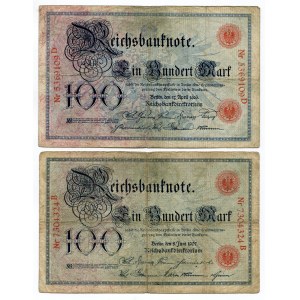 Germany - Empire 2 x 100 Mark 1903 & 1907