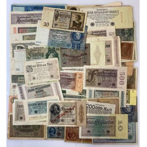 Germany - Empire Lot of 62 Banknotes 1908 - 1942
