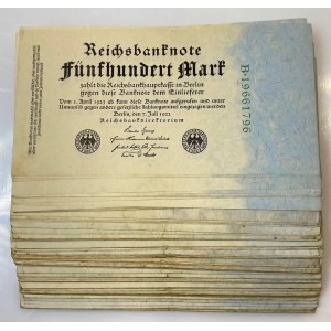 Germany - Weimar Republic 137 x 500 Mark 1922