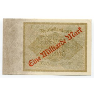 Germany - Weimar Republic 1 Milliarden Mark on 1000 Mark 1922 (ND)