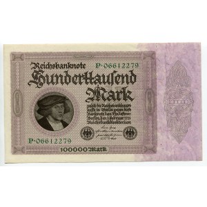 Germany - Weimar Republic 100000 Mark 1923