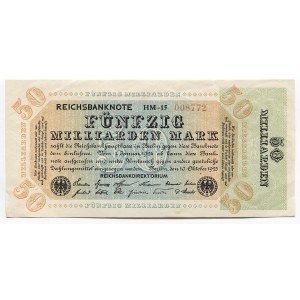 Germany - Weimar Republic 50 Milliarden Mark 1923