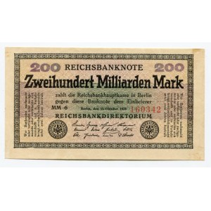 Germany - Weimar Republic 200 Milliarden Mark 1923