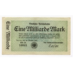 Germany - Weimar Republic Berlin 1 Milliarden Mark 1923