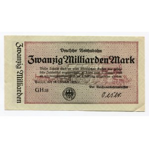 Germany - Weimar Republic Berlin 20 Milliarden Mark 1923