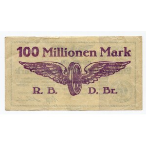 Germany - Weimar Republic Breslau 100 Millionen Mark 1923