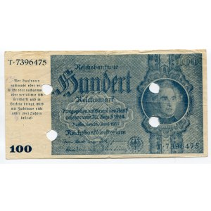 Germany - Third Reich 100 Reichsmark 1945 (ND) Cancelled Note