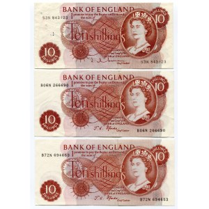 Great Britain 3 x 10 Shillings 1962 - 1970 (ND)
