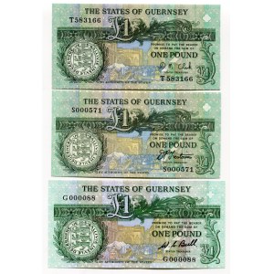 Guernsey 3 x 1 Pound 1980 - 2016 (ND)