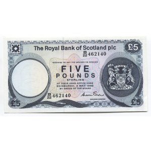 Scotland Royal Bank 5 Pounds 1982