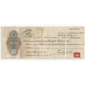 Estonia Bank Check 1923 Handels Bank