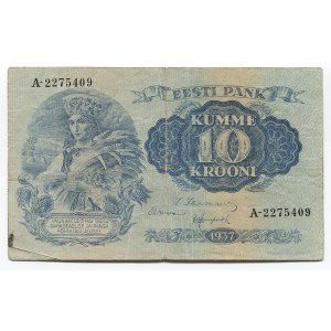 Estonia 10 Krooni 1937 Bank of Estonia
