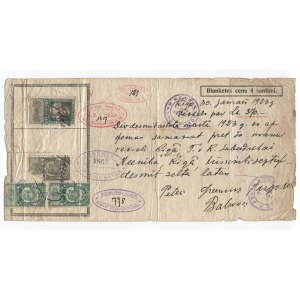 Latvia Bank Check 1923 Latvijas Banka