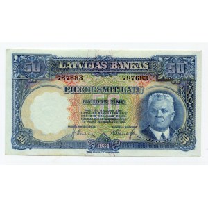 Latvia 50 Latu 1934