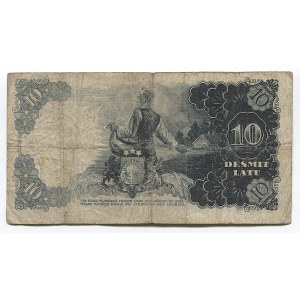 Latvia 10 Latu 1937 Latvian Government State Treasury Note