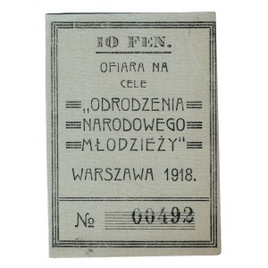 Russia - Poland Odrodzenia Narodowego Mlodziezy 10 Fen 1918