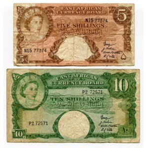 East Africa 5 - 10 Shillings 1958 - 1960 (ND)
