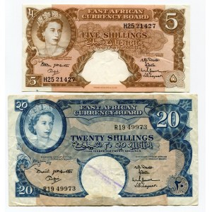 East Africa 5 - 20 Shillings 1961 - 1963 (ND)