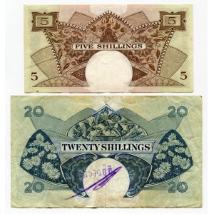 East Africa 5 - 20 Shillings 1961 - 1963 (ND)