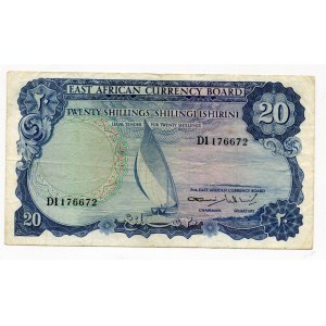 East Africa 20 Shillings 1964 (ND)