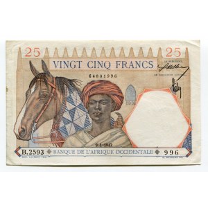 French West Africa 25 Francs 1942