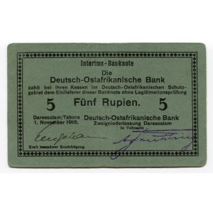 German East Africa 5 Rupien 1915