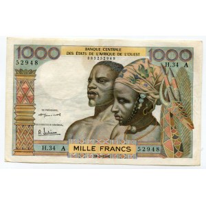 Ivory Coast 1000 Francs 1961