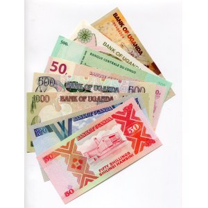 Uganda Lot of 8 Banknotes 1979 - 2017
