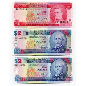 Barbados 1 & 2 x 2 Dollars 1973 - 2007