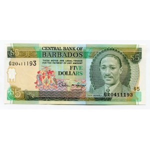 Barbados 5 Dollars 1995 (ND)
