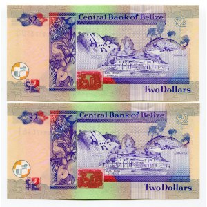 Belize 2 x 2 Dollars 1999