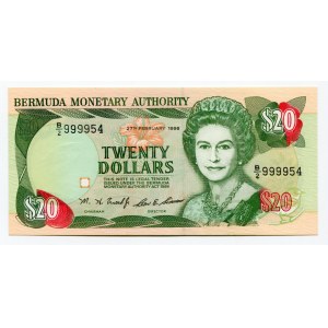 Bermuda 20 Dollars 1996